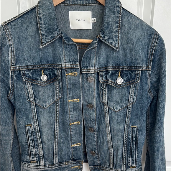 Talula Blue Jean Jacket Classic Cropped Design - Picture 3 of 5